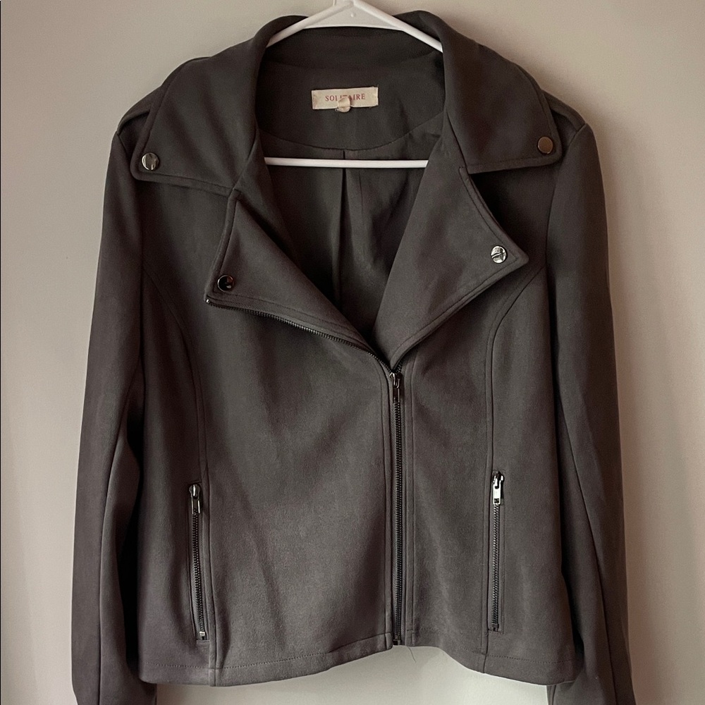 Solitaire Faux Suede Jacket